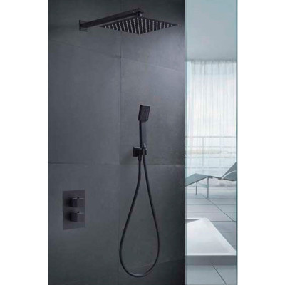 Ducha termostática empotrado para ducha modelo Cies  de Imex color negro