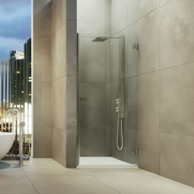 Mampara de ducha entre paredes  modelo Brumei Hidroglass color cromado