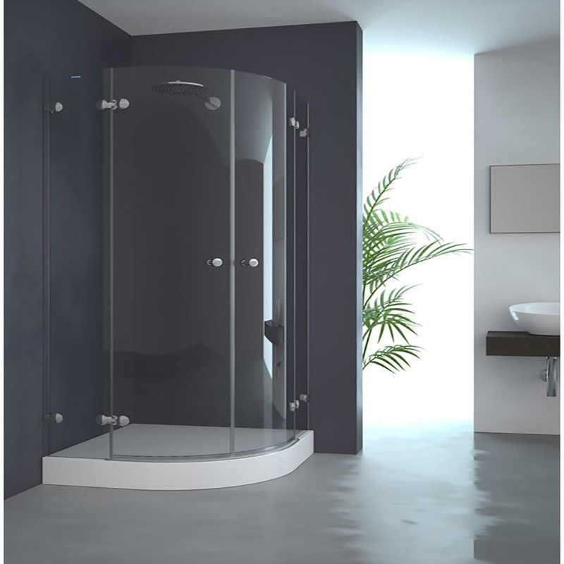 Mampara de ducha cuartocircular con dos puertas abatibles modelo Pure 20 de Duscholux