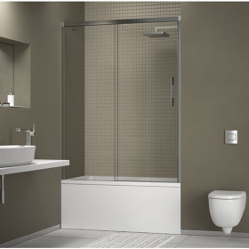 Mampara de bañera separador fijo modelo Gredel de Duscholux color cromado