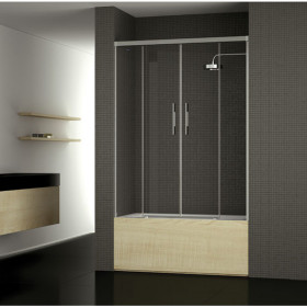 Mampara de bañera separador fijo modelo Gredel de Duscholux color cromado