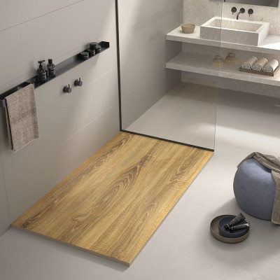 Plato de ducha modelo Stone 3 D madera  de Duplach color roble