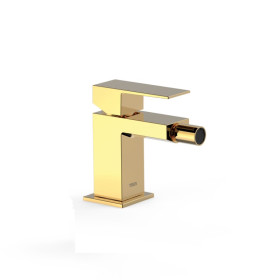 Grifo monomando de bidé modelo Cuadro Exlusive de Tres color oro