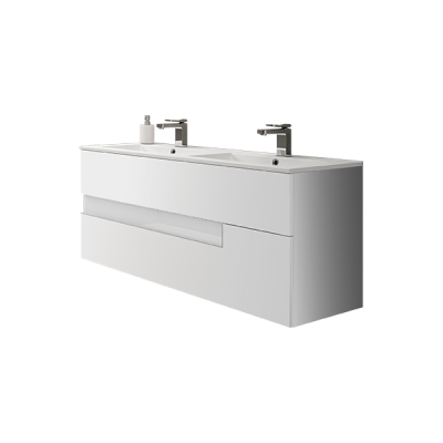 Mueble suspendido modelo Vision de Promobath color blanco brillo /blanco