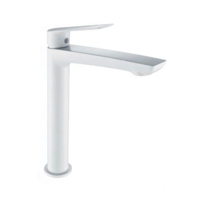 Grifo alto de lavabo modelo Luxor de Imex color blanco