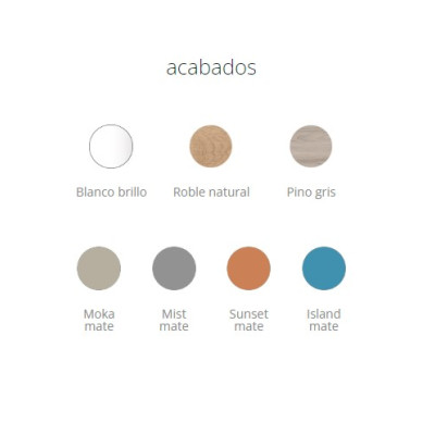 Pantone de colores mueble Galsaky de Coycama