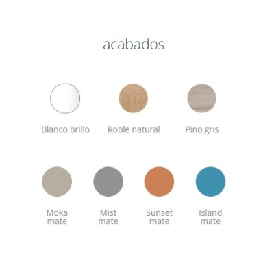 Pantone de colores mueble landa de Coycama