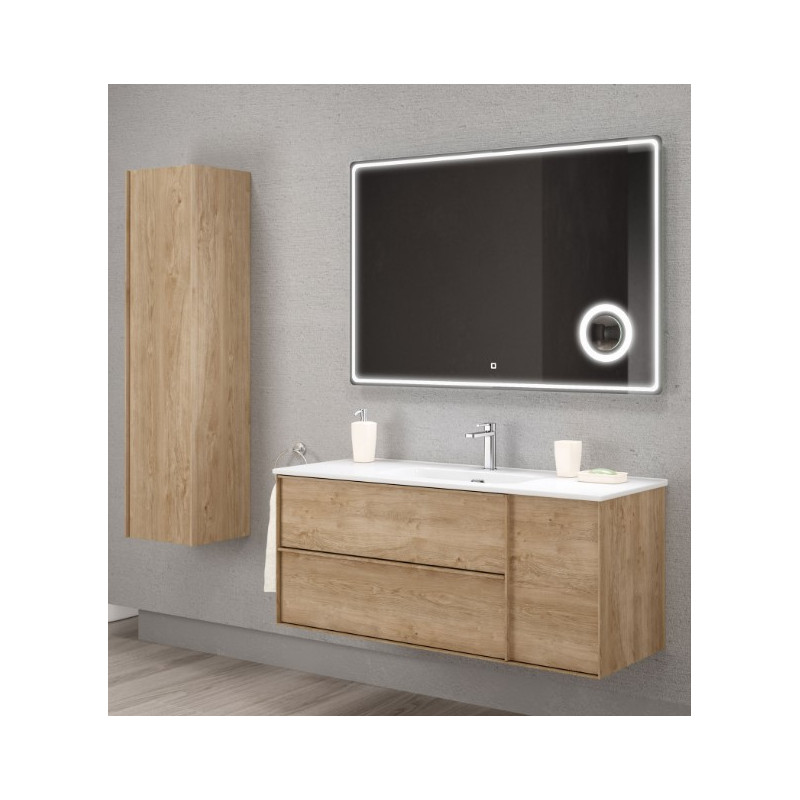 Mueble auxiliar de baño para colgar 34,9x140x32,9 cm con cierre amortiguado  Oslo Coycama
