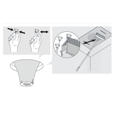Instrucciones Tres Cleaner Limpiador de grifería para baño + Mango telescópico para limpieza