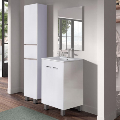 Mueble con patas modelo Smart de Futurbaño color blanco