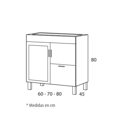 Medidas mueble Atlanta de Futurbaño