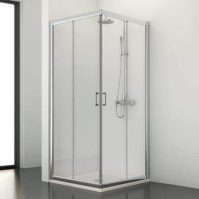 Mampara de ducha angular modelo Spring SPG-320  Profiltek color cromado
