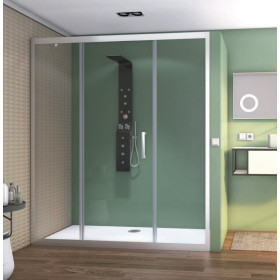 Mampara  de ducha entre paredes modelo  Lis 12 de Duritia color cromado