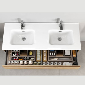 Lavabo encimera encastrado Onix New doble seno Coycama