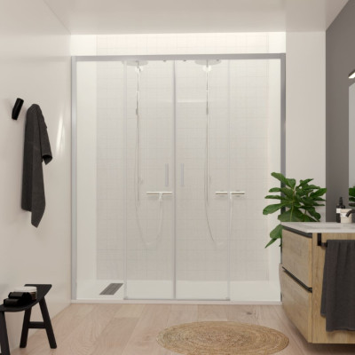 Mampara frontal F1 TM color cromado