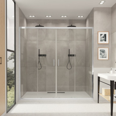 Mampara Frontal F2 TM color cromo