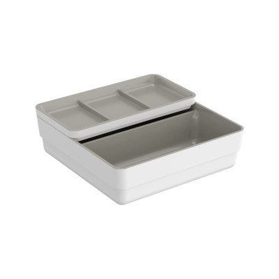 Organizador doble B-Smart Cosmic color banco y gris