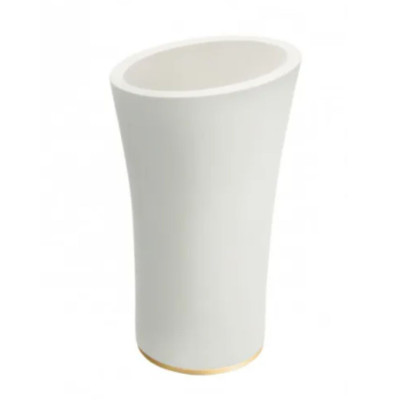 Vaso encimera Belle Cosmic color blanco y cromo