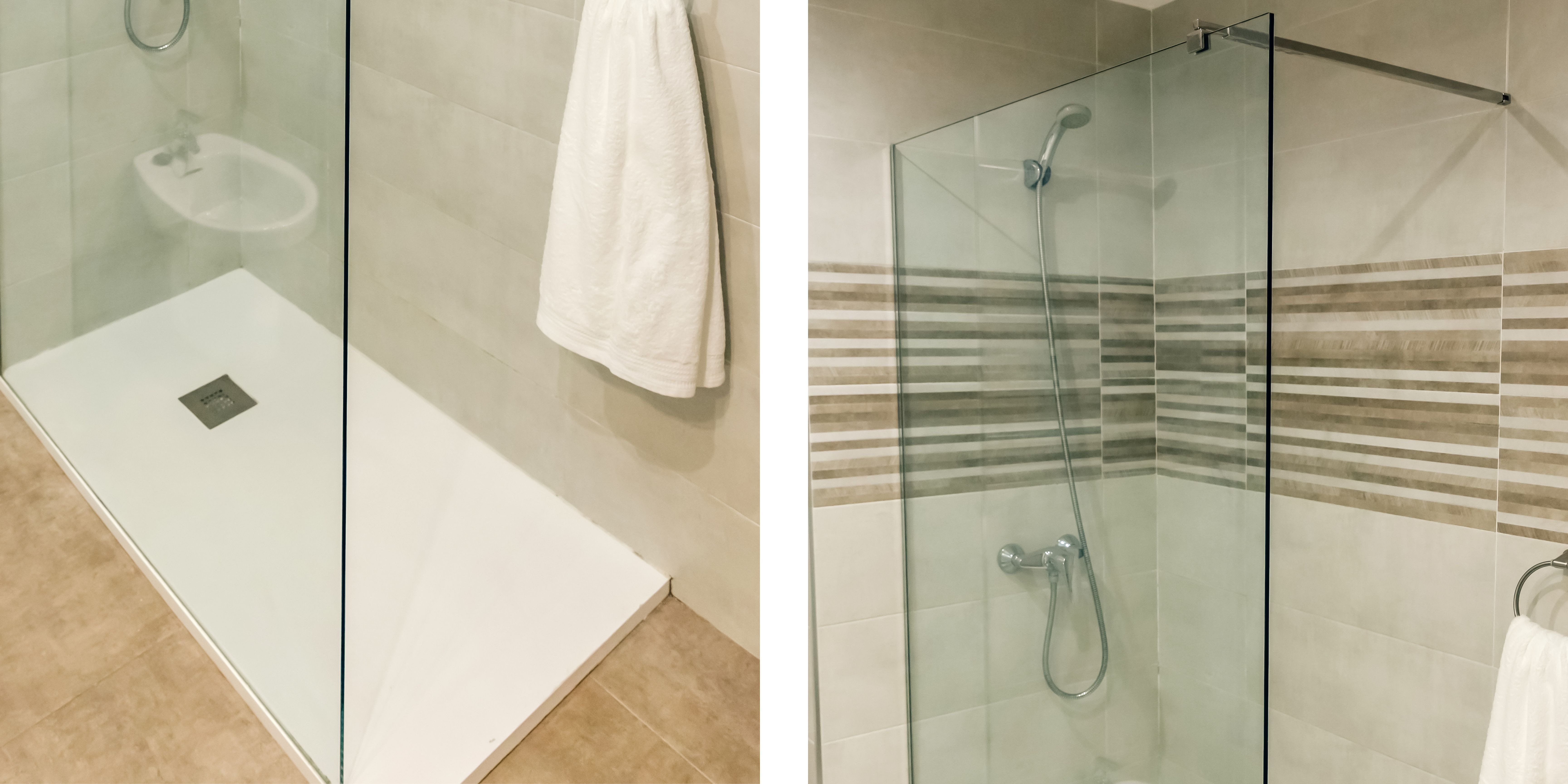 Ofertas en mamparas de ducha 2 fijos + 2 puertas correderas + lateral