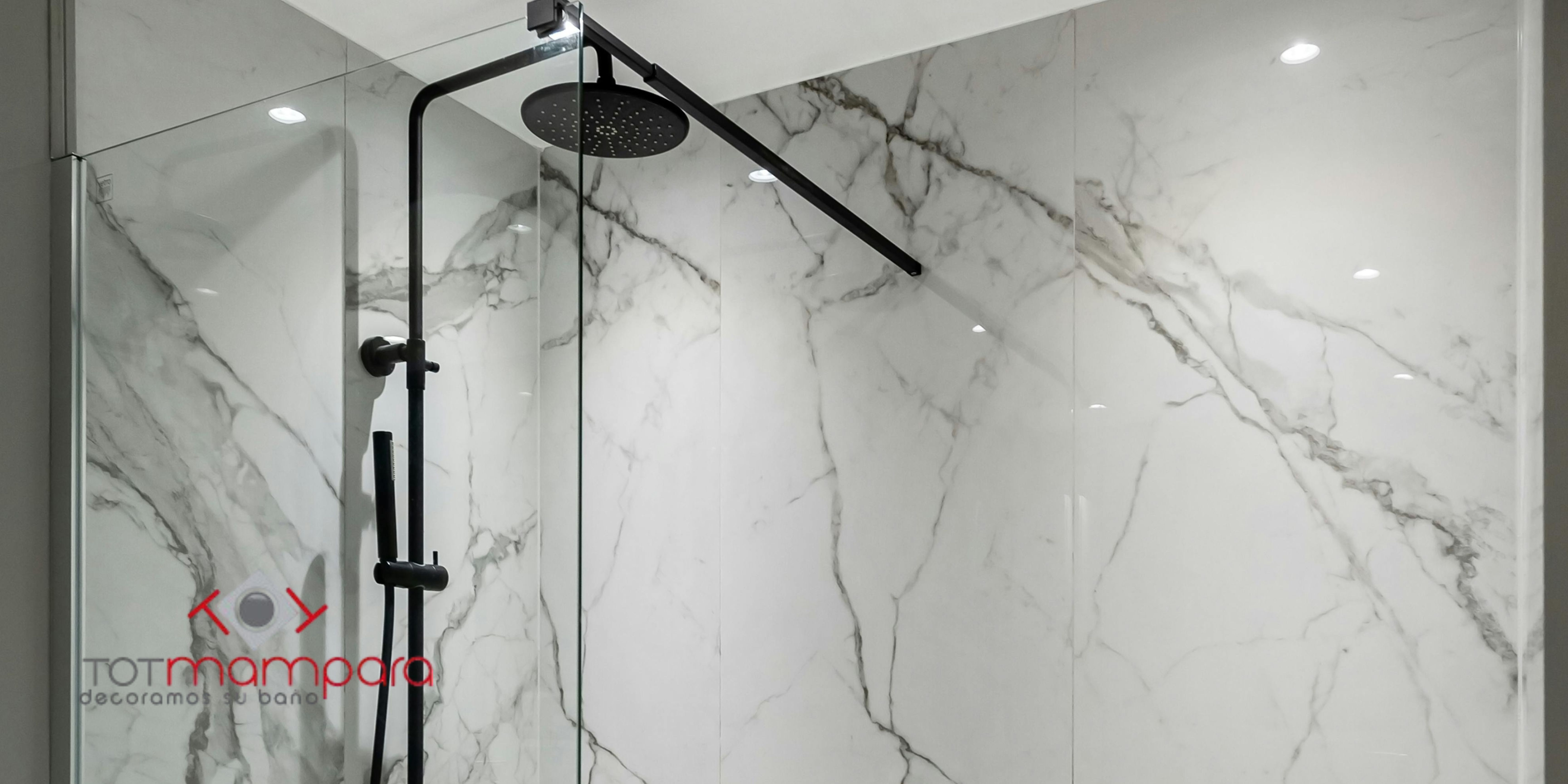 Mamparas de ducha modernas con vidrio de seguridad